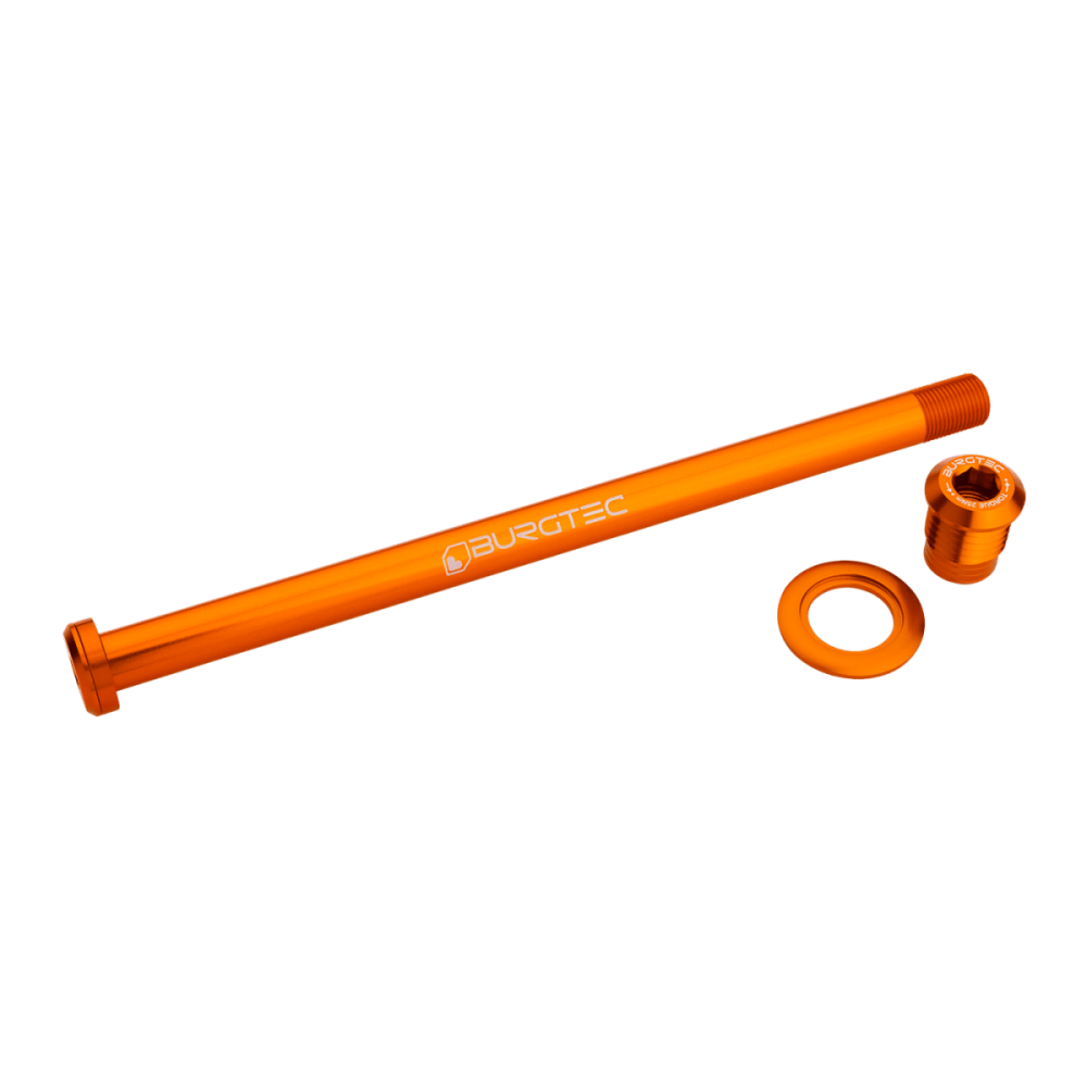 Burgtec Trek Session 194mm Rear Axle Iron Bro Orange