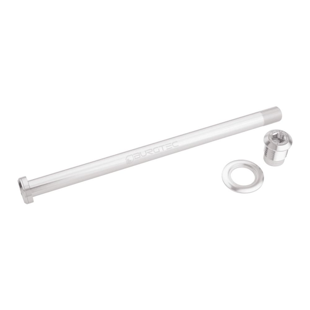 Burgtec Trek Session 194mm Rear Axle Rhodium Silver