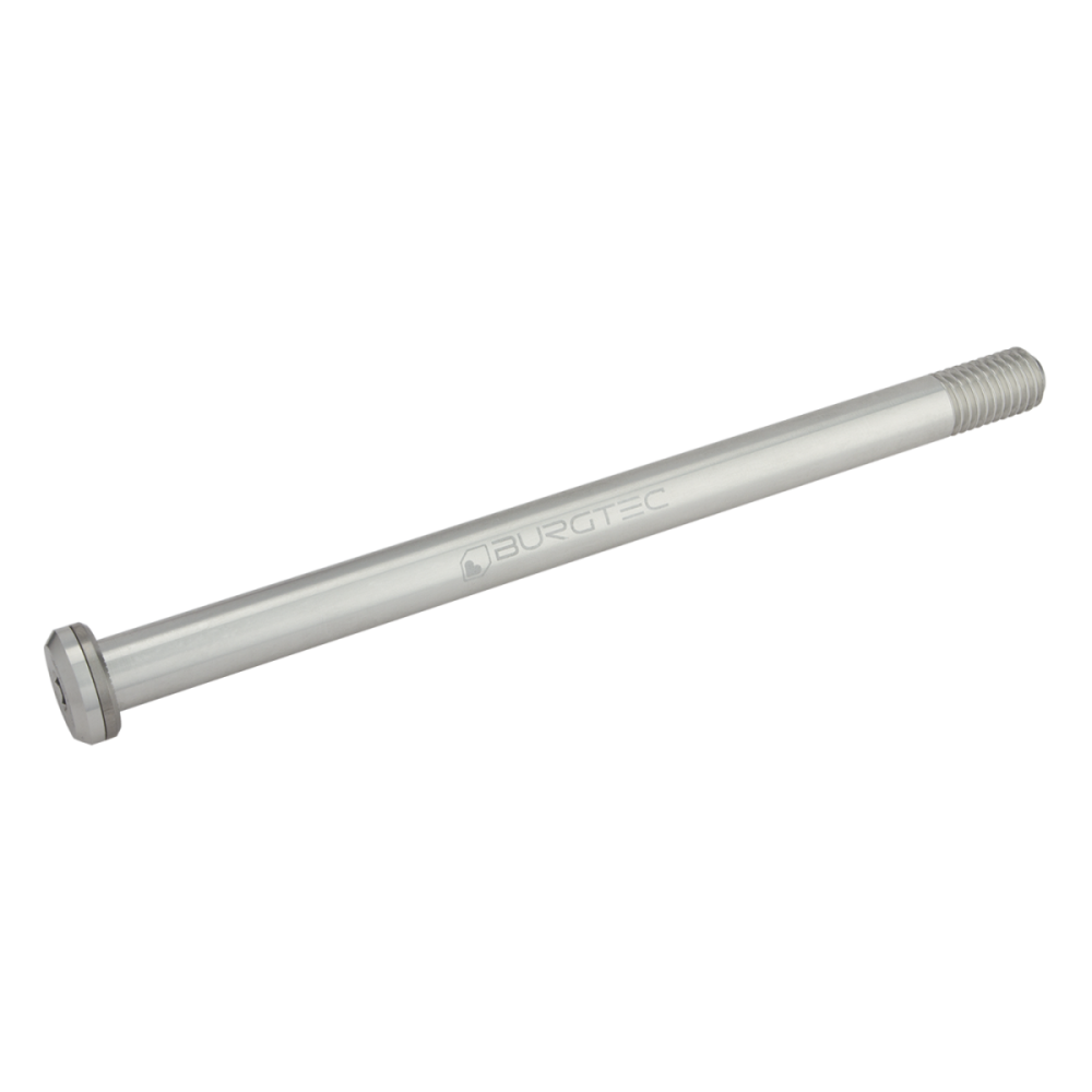 Burgtec 180mm x 12mm 1.75mm Pitch Rear Axle - Rhodium Silver