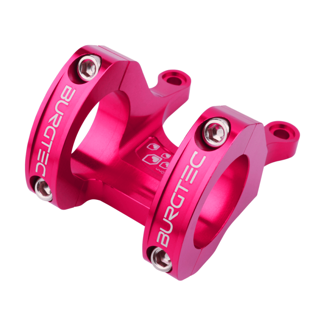 Burgtec Direct Mount MK3 Stem - 35mm Clamp - 45mm Reach - Toxic Barbie Pink