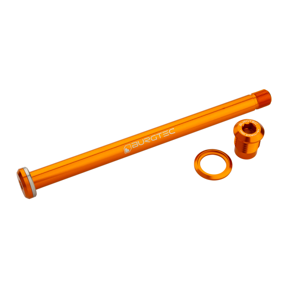 Burgtec Yeti 174mm Rear Axle - Iron Bro Orange