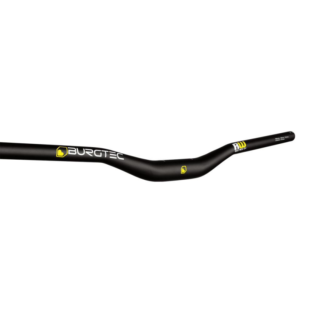 Burgtec Ride Wide E-Bike Alloy Handlebar - 35mm Clamp - 35mm Rise, Black