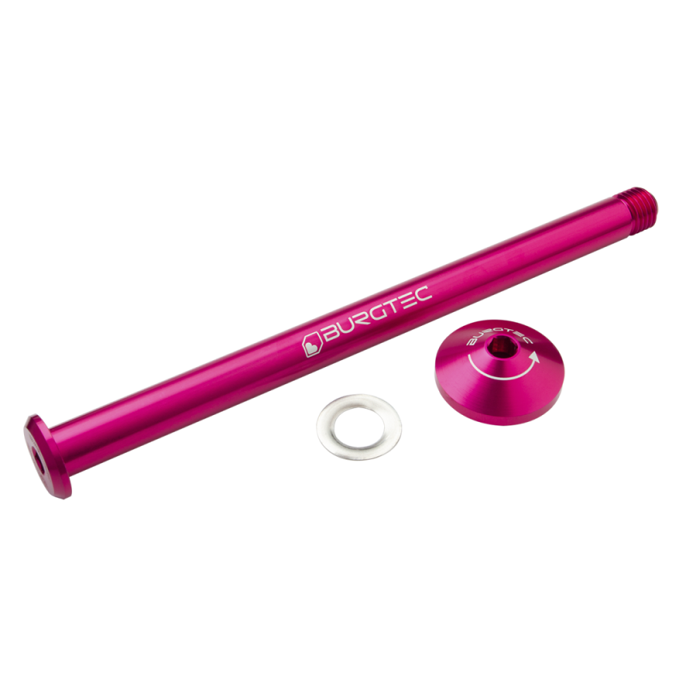 Burgtec Yeti 171mm Rear Axle - Race Red