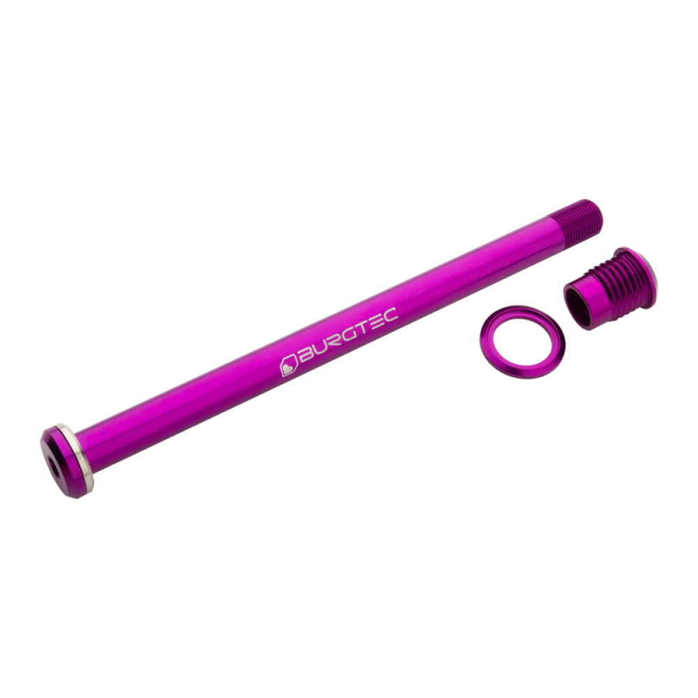 Burgtec Santa Cruz 173.7mm Rear Axle - Rhodium Silver