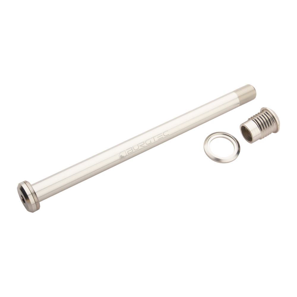 Burgtec Santa Cruz 173.7mm Rear Axle - Rhodium Silver