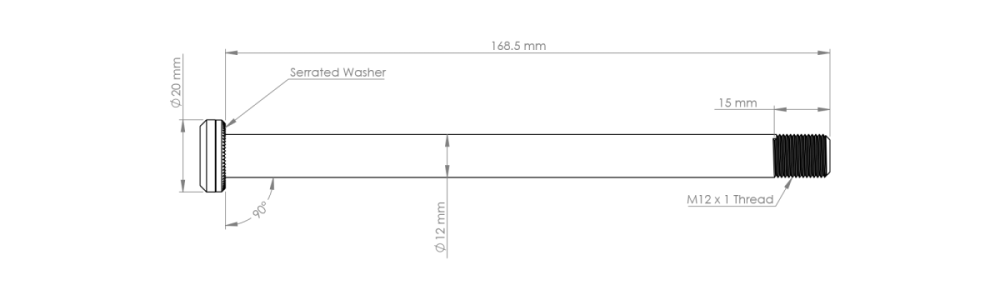 Burgtec Santa Cruz 168.5mm Rear Axle - Race Red