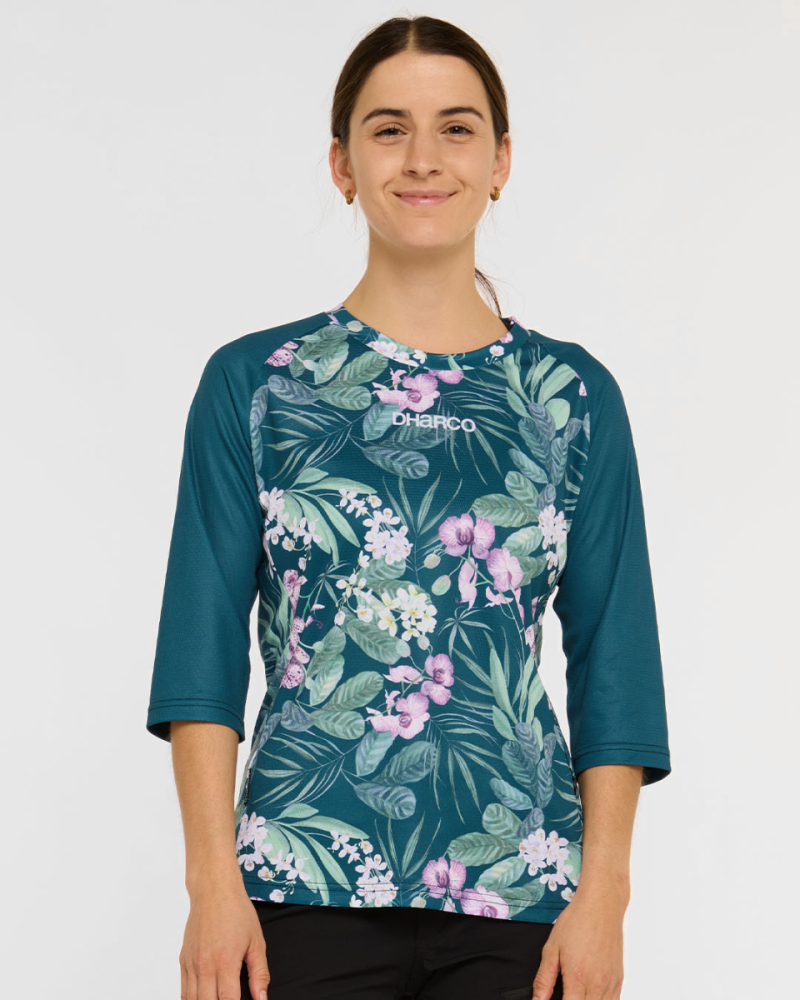 Dharco Womens 3/4 Sleeve Jersey | Wild Orchid, M