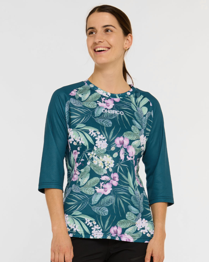 Dharco Womens 3/4 Sleeve Jersey | Wild Orchid, M