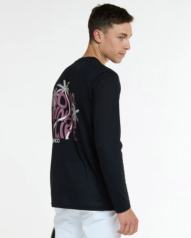 Dharco Mens Long Sleeve Tech Tee | Black
