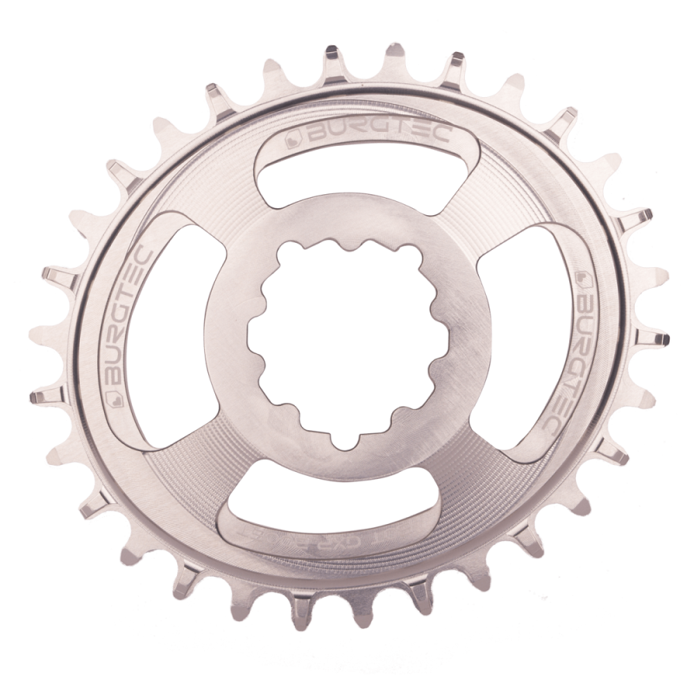 Burgtec Oval 3mm Offset Thick Thin Chainring for SRAM 3-Bolt - 30T - Kash Bronze