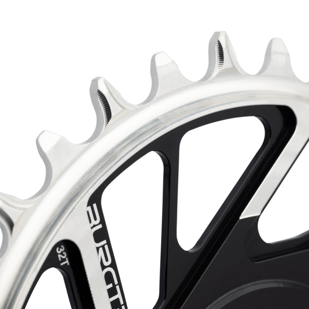 Burgtec 3mm Offset Thick Thin Chainring for SRAM 8-Bolt - 28T - Iron Bro Orange
