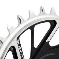 Burgtec 3mm Offset Thick Thin Chainring for SRAM 8-Bolt - 28T - Iron Bro Orange