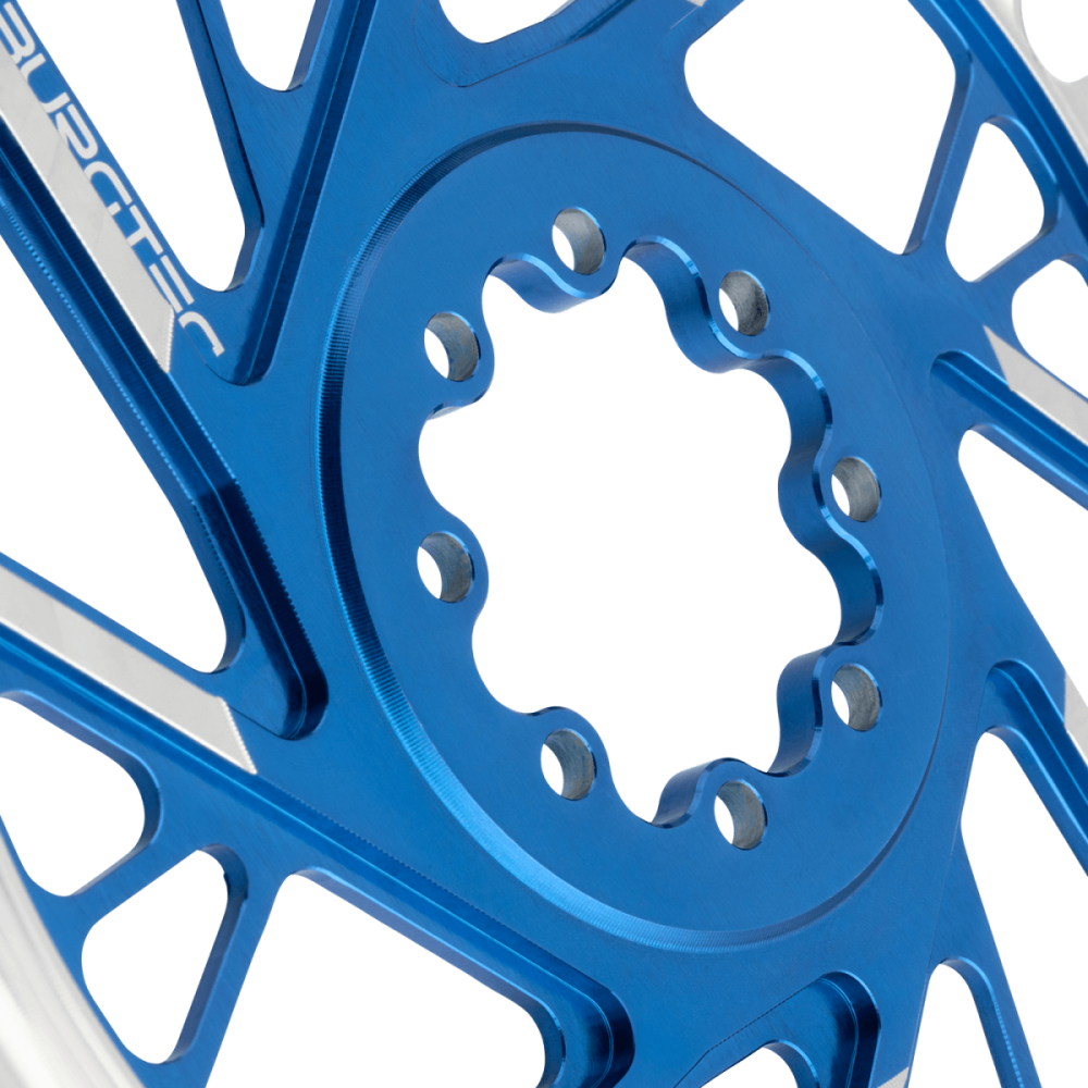 Burgtec 3mm Offset Thick Thin Chainring for SRAM 8-Bolt - 28T - Iron Bro Orange