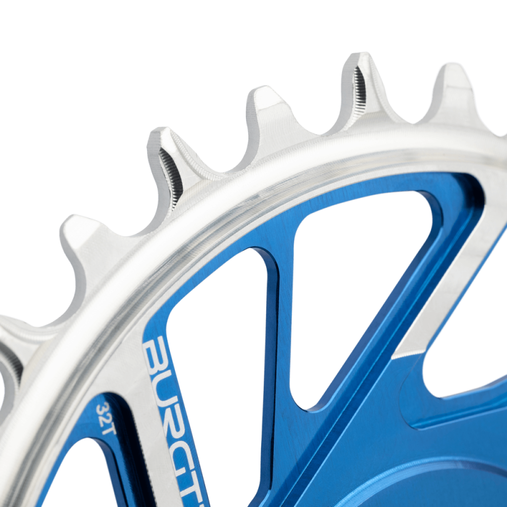 Burgtec 3mm Offset Thick Thin Chainring for SRAM 8-Bolt - 28T - Iron Bro Orange