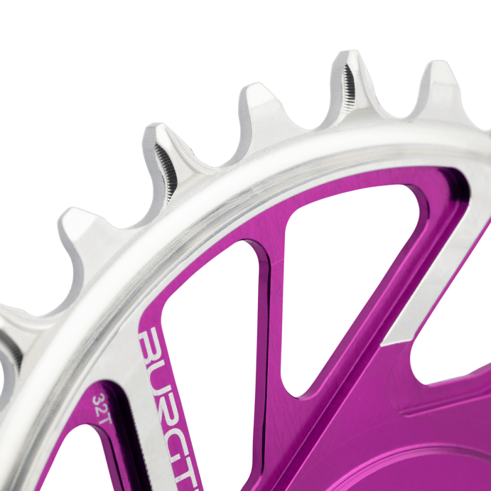 Burgtec 3mm Offset Thick Thin Chainring for SRAM 8-Bolt - 28T - Iron Bro Orange