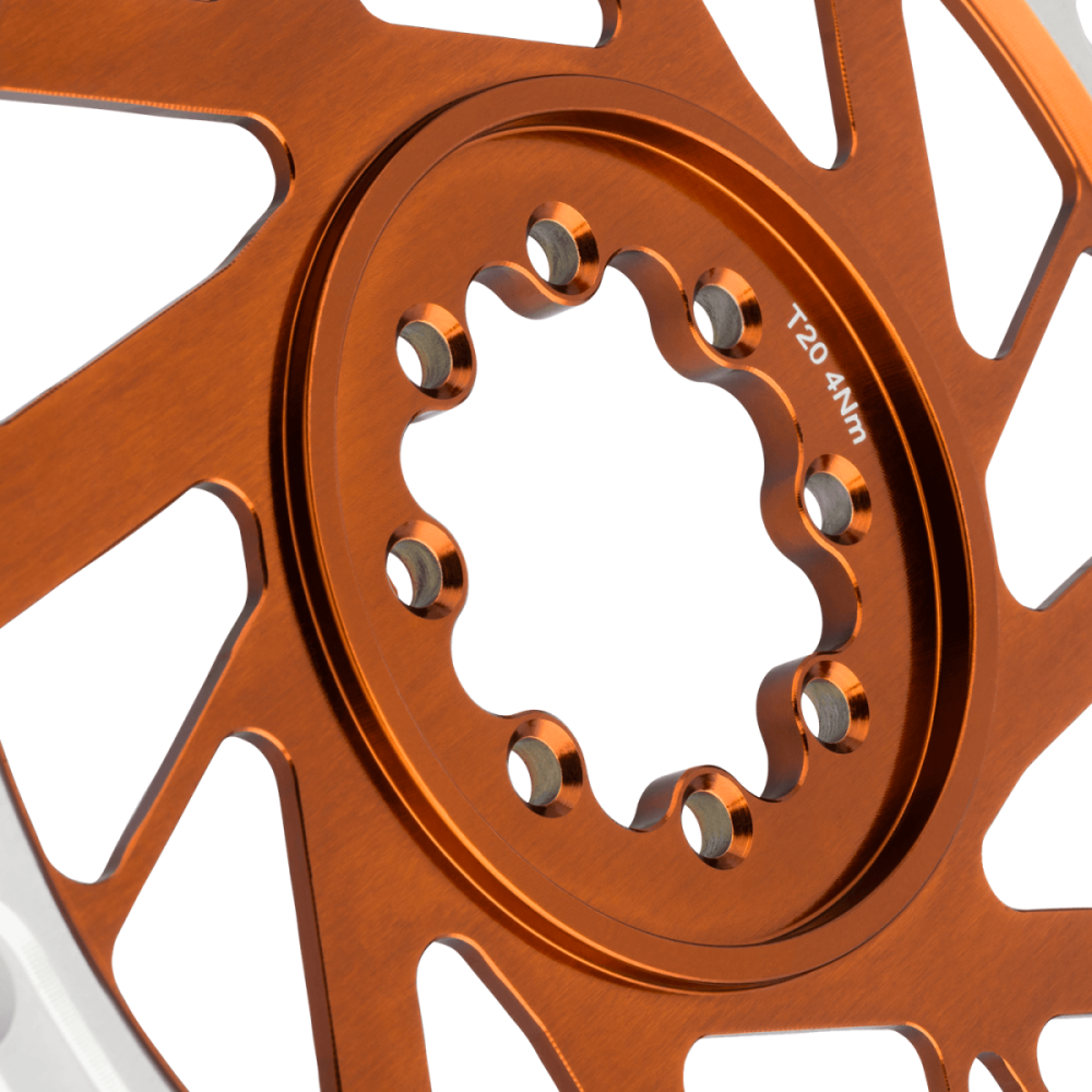 Burgtec 3mm Offset Thick Thin Chainring for SRAM 8-Bolt - 28T - Iron Bro Orange