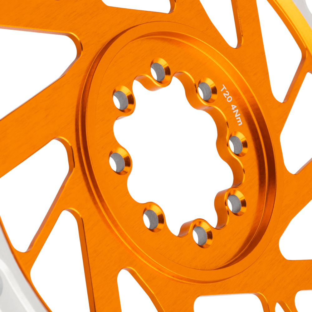 Burgtec 3mm Offset Thick Thin Chainring for SRAM 8-Bolt - 28T - Iron Bro Orange
