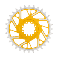Burgtec 3mm Offset Thick Thin Chainring for SRAM 8-Bolt - 28T - Iron Bro Orange