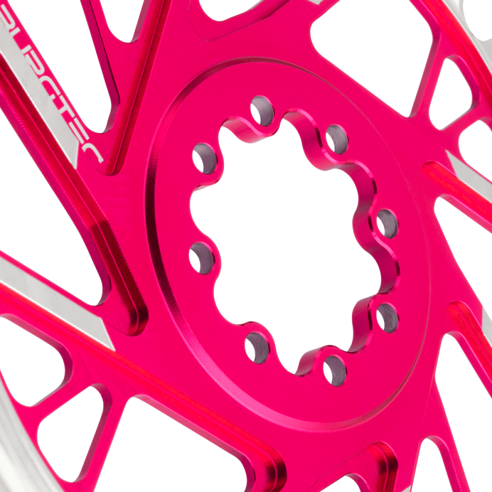 Burgtec 3mm Offset Thick Thin Chainring for SRAM 8-Bolt - 28T - Iron Bro Orange