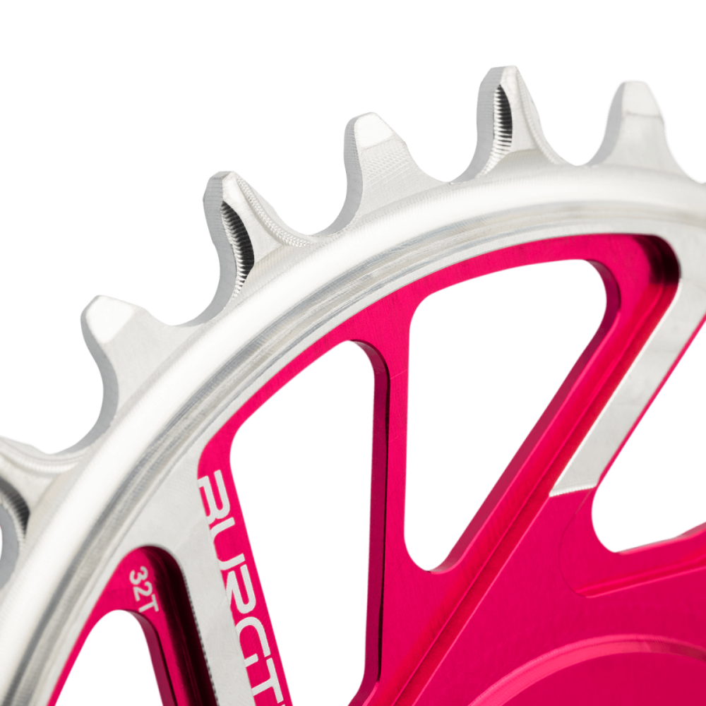 Burgtec 3mm Offset Thick Thin Chainring for SRAM 8-Bolt - 28T - Iron Bro Orange